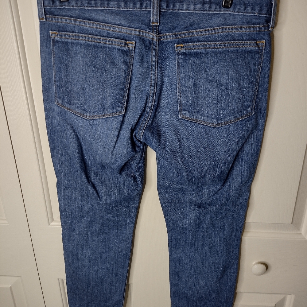 J. Crew Toothpick Women's 31 Ankle Cut Classic Blue Denim Skinny Jeans NWOT